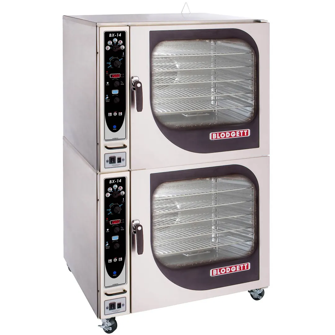 Blodgett BX-14G DBL Full Size Double Stacked 14 Pan Gas Combi Oven w/ Manual Controls, Boilerless, 130.000 BTU