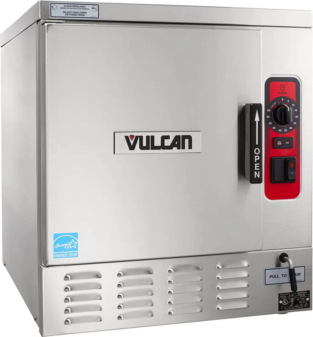 Vulcan C24EO5 5 Pan Boilerless/Connectionless Electric Countertop Convection Steamer, 12 kW