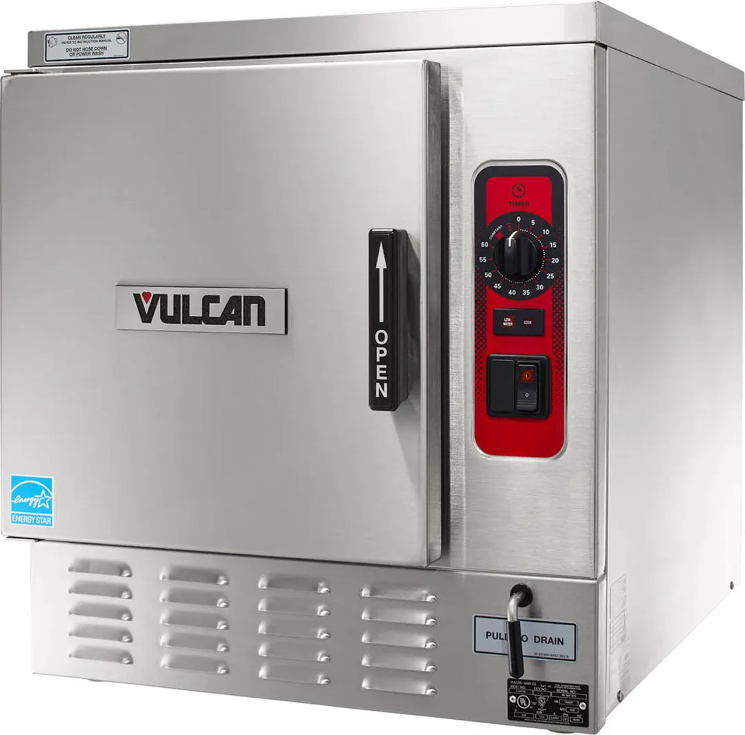 Vulcan C24EO5 5 Pan Boilerless/Connectionless Electric Countertop Convection Steamer, 12 kW