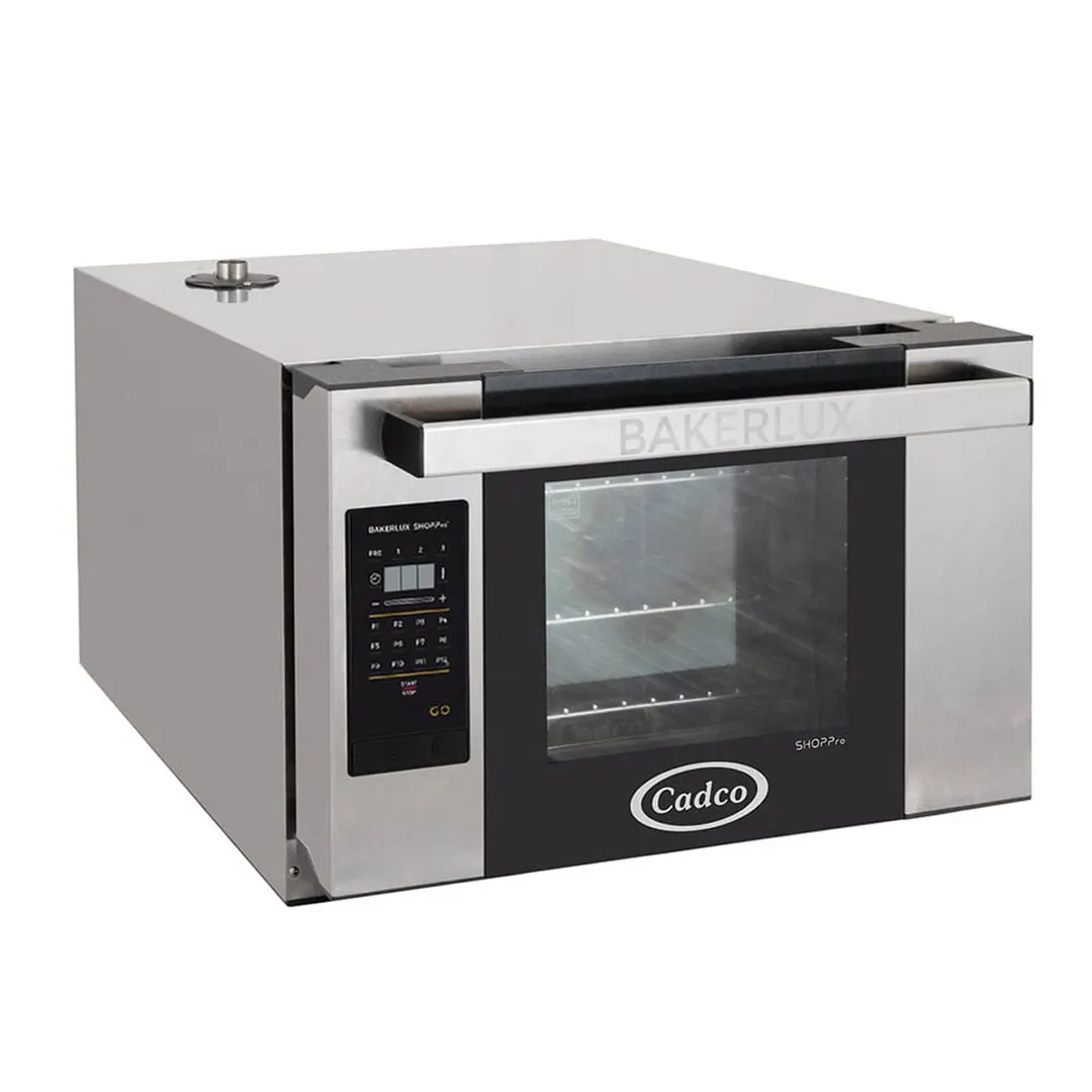 Cadco XAFT-03HS-GD Half Size Electric Countertop Convection Oven, 3 Shelf, GO Digital Control, 120V