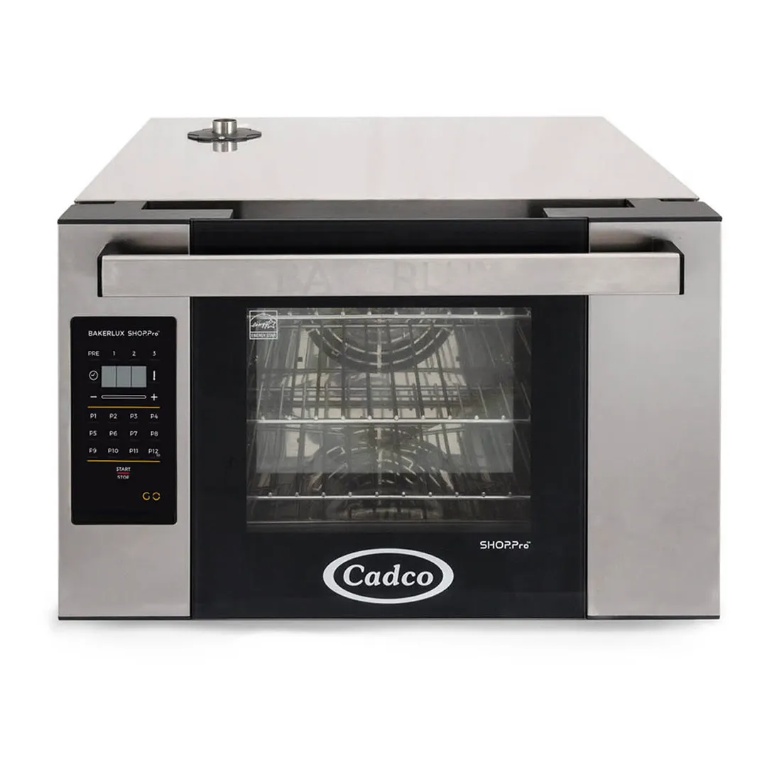 Cadco XAFT-03HS-GD Half Size Electric Countertop Convection Oven, 3 Shelf, GO Digital Control, 120V
