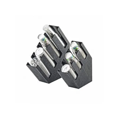 Cal-Mil 2048-3 Lid/Cup Organizer, 4.5"W x 16.25"D x 16.25"H, 3-Sec, Holds 4" Cups/Lids, Black ABS