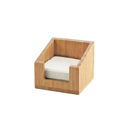 Cal-Mil 3309-60 Napkin Holder, 6.25"W X 6.25"D X 5.5"H, Bamboo, Accommodates Napkin Size 5"W X 5"H