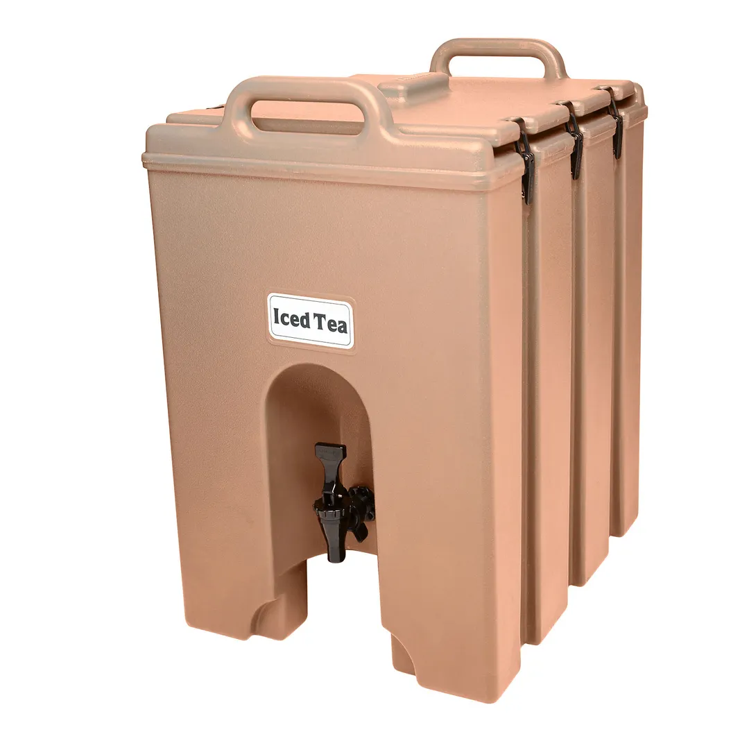 Cambro 1000LCD157 Camtainer Beverage Carrier – 11-3/4‑Gallon, Coffee Beige, 16"W x 20"D x 24"H, NSF