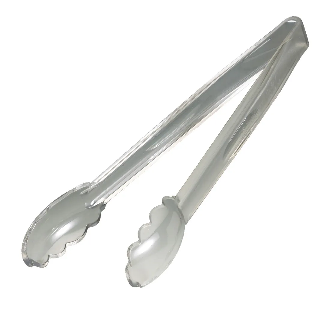 Cambro 12TGS135 Lugano Tongs, 12" Clear Polycarbonate, -40°F–210°F, Dishwasher Safe, NSF