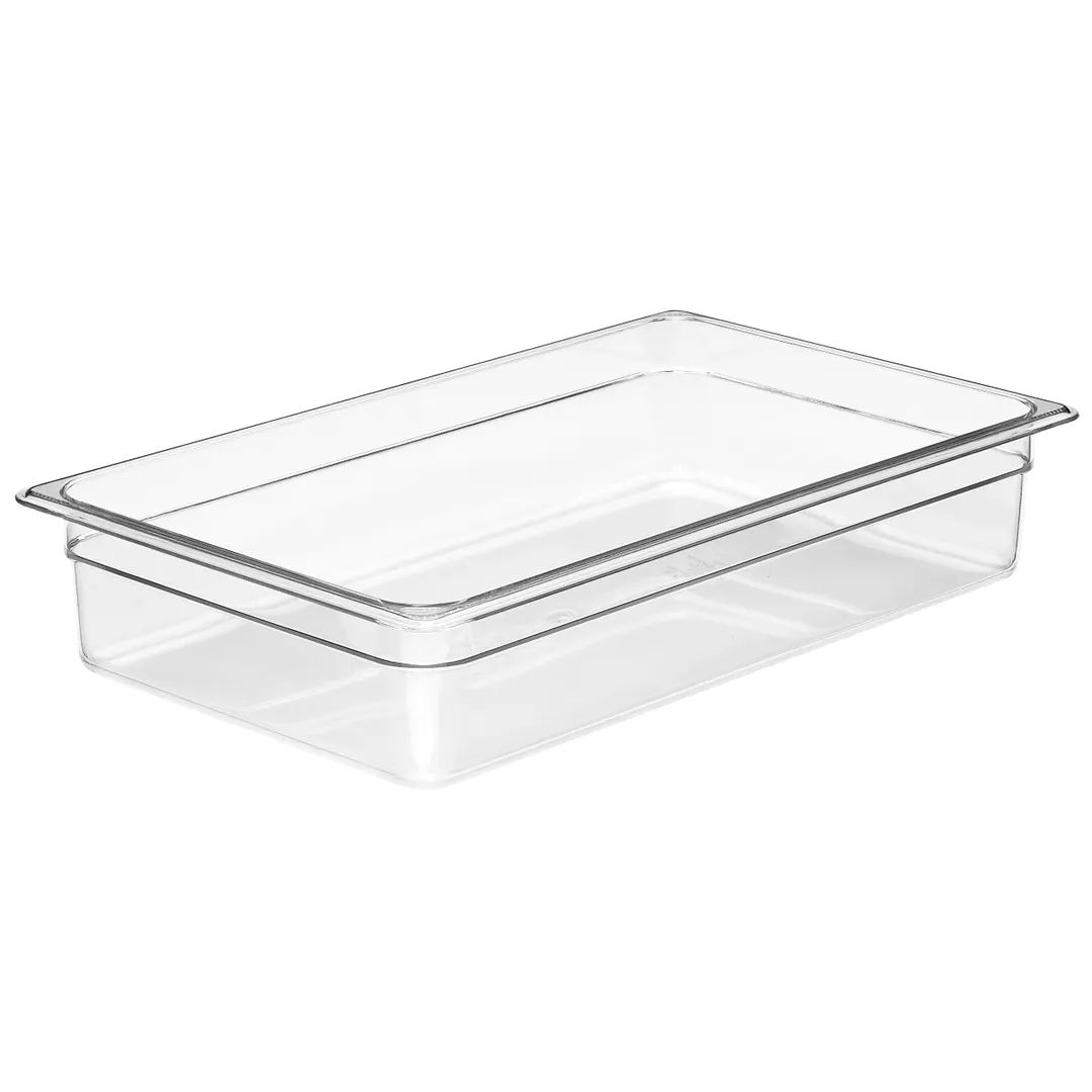 Cambro 14CW135 Camwear Food Pan - Full-Size 13.7 Qt, 4" Deep, Clear Polycarbonate, NSF