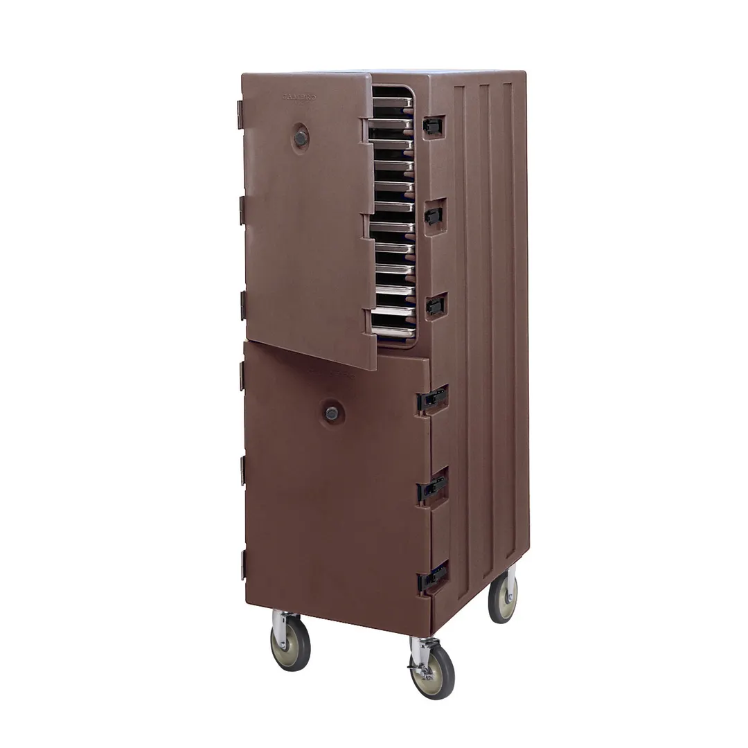 Cambro 1826DTC131 Insulated Sheet Pan Carrier w/ Casters, 24 Pan Capacity, Dark Brown