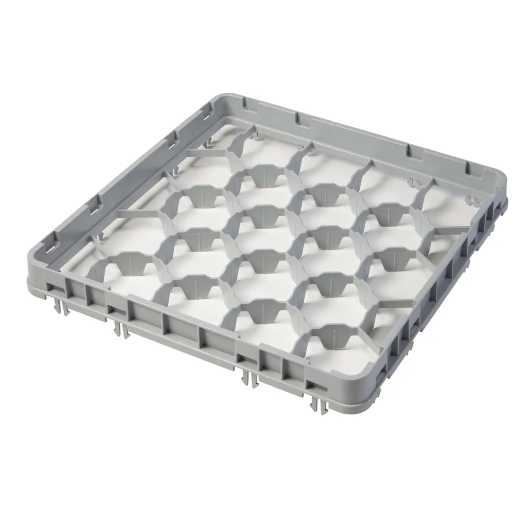 Cambro 20GE2151 Half Drop Extender, Full Size, 20 Compartments, Soft Gray, 19-5/8" x 19-5/8" x 2", Adds 1-5/8" to Rack Height