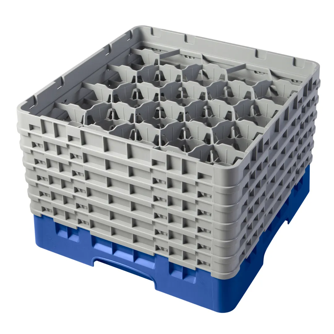 Cambro 20S1114168 Camrack Glass Rack, Full Size, Blue, 20 Compartments, 19-3/4" x 19-3/4", HACCP
