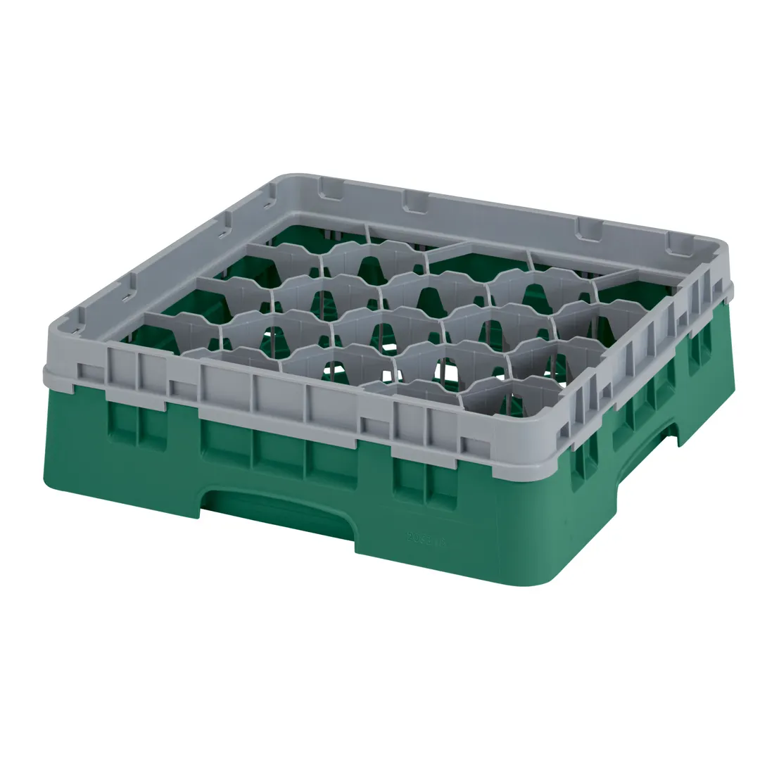 Cambro 20S318119 Camrack Glass Rack, Sherwood Green, 20 Compartments, 19-3/4" x 19-3/4", HACCP Compliant