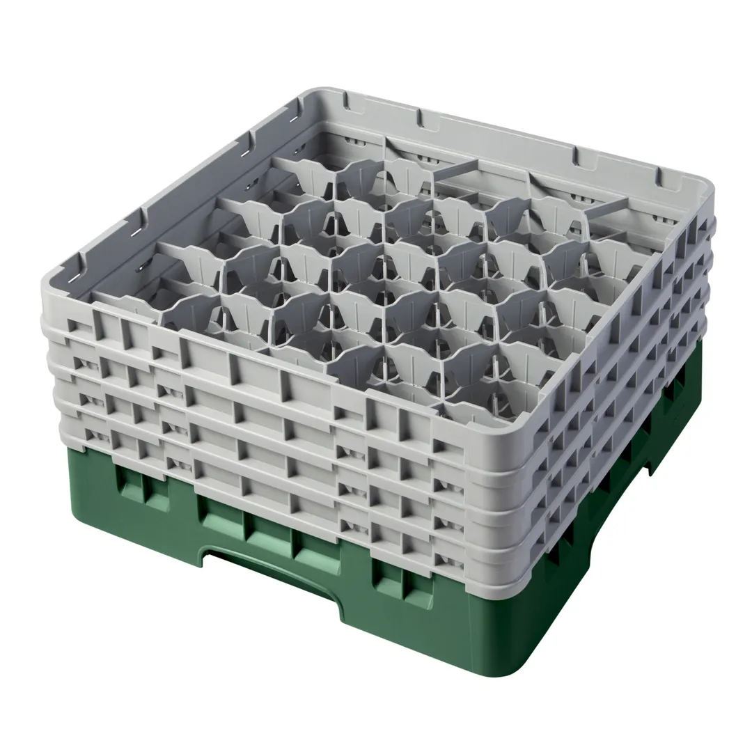 Cambro 20S800119 Camrack Glass Rack, Sherwood Green, 20 Compartments, 19-3/4" x 19-3/4", 8-1/2" Height