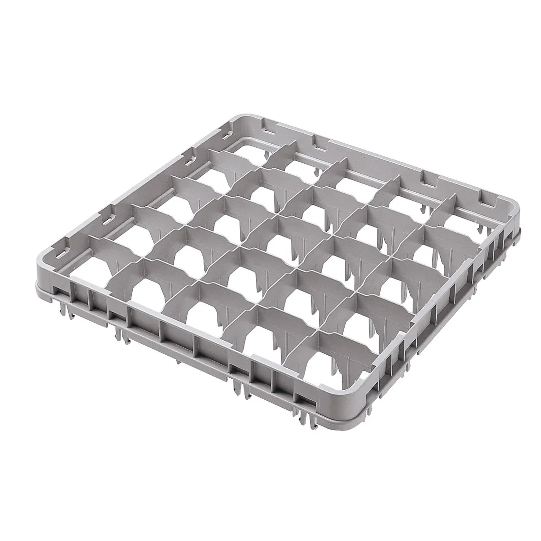 Cambro 25E4151 Full Drop Stemware Extender, Full Size, 25 Compartments, Soft Gray, 19-5/8" x 19-5/8" x 2"