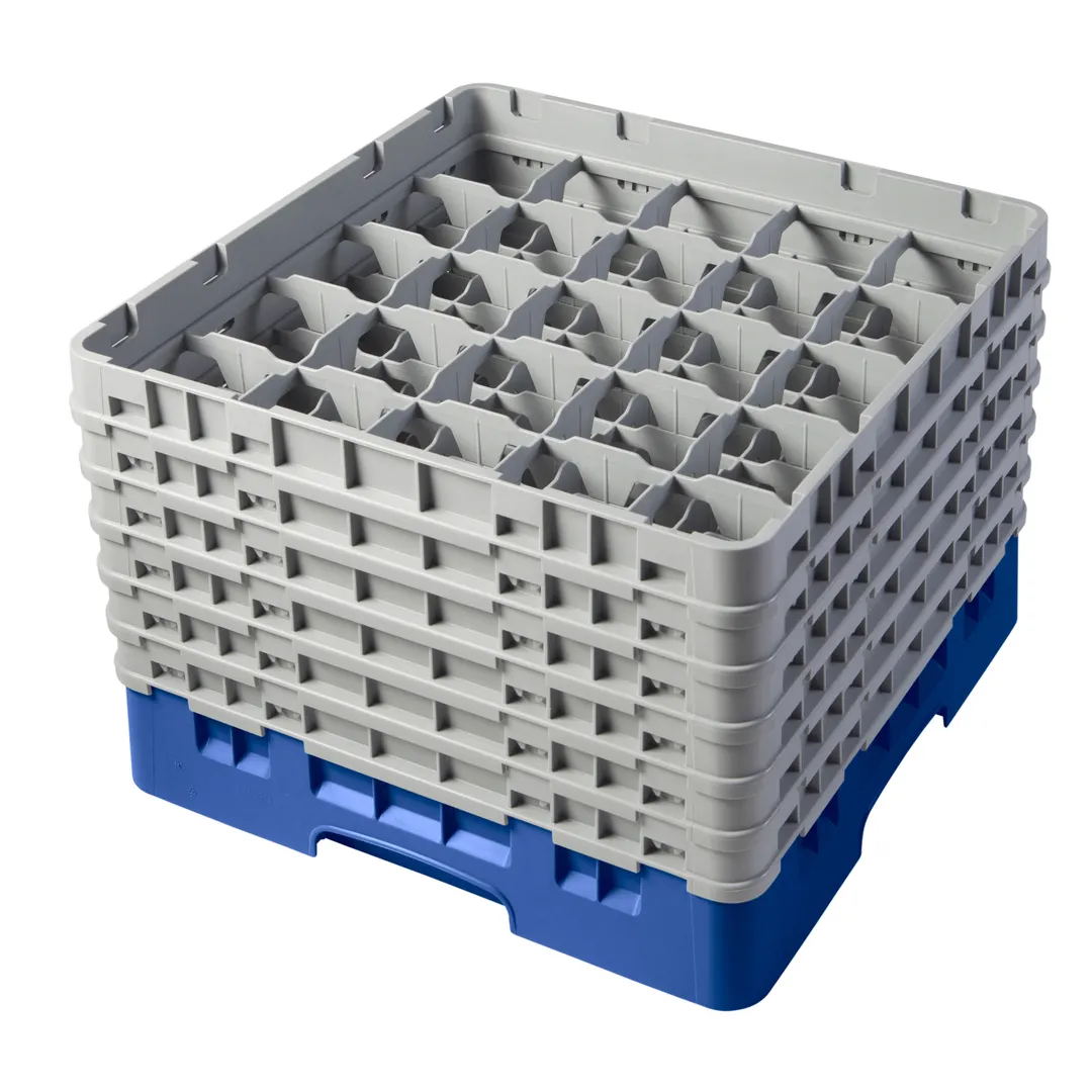 Cambro 25S1114168 Camrack Glass Rack, Full Size, Blue, 19-3/4 x 19-3/4, 25 Compartments
