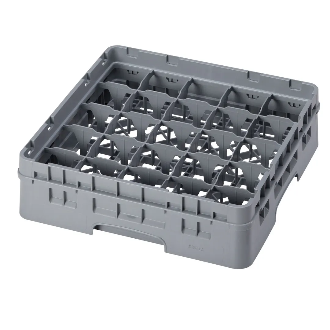 Cambro 25S318151 Camrack Glass Rack, Soft Gray, Full Size, 19-3/4 x 19-3/4, 25 Compartments