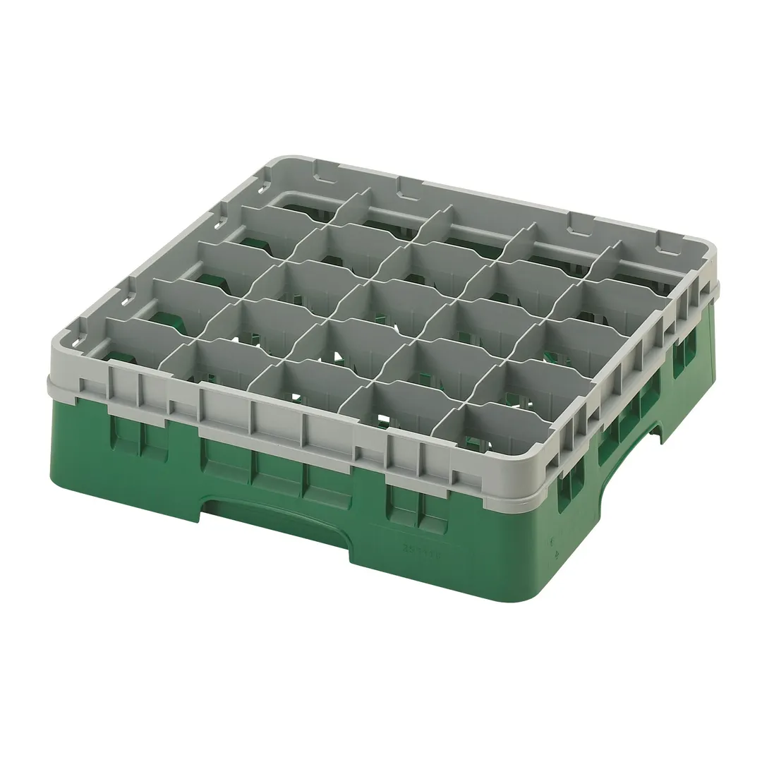 Cambro 25S418119 Camrack Glass Rack, Sherwood Green, Full Size, 19-3/4 x 19-3/4, 25 Compartments