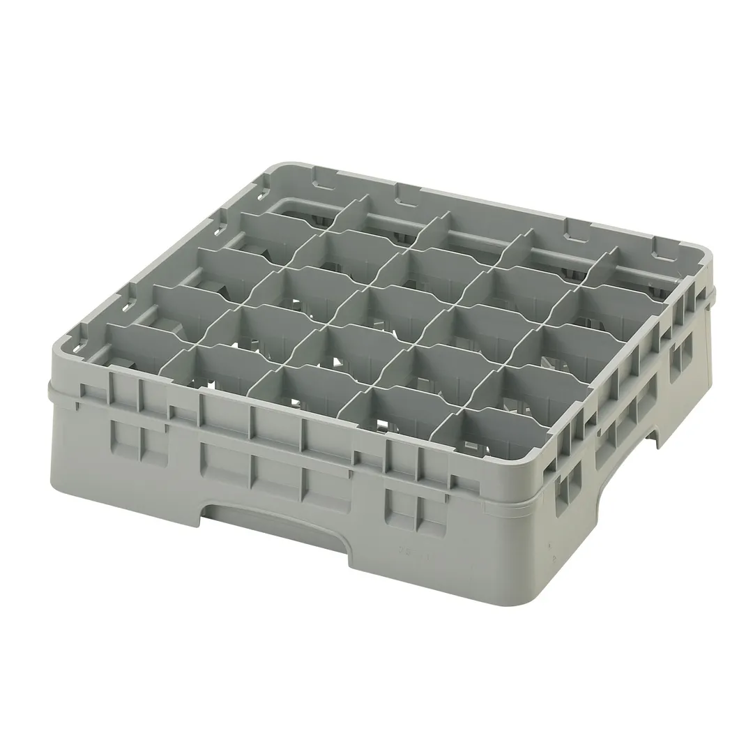 Cambro 25S418151 Camrack Glass Rack, Soft Gray, Full Size, 19-3/4 x 19-3/4, 25 Compartments