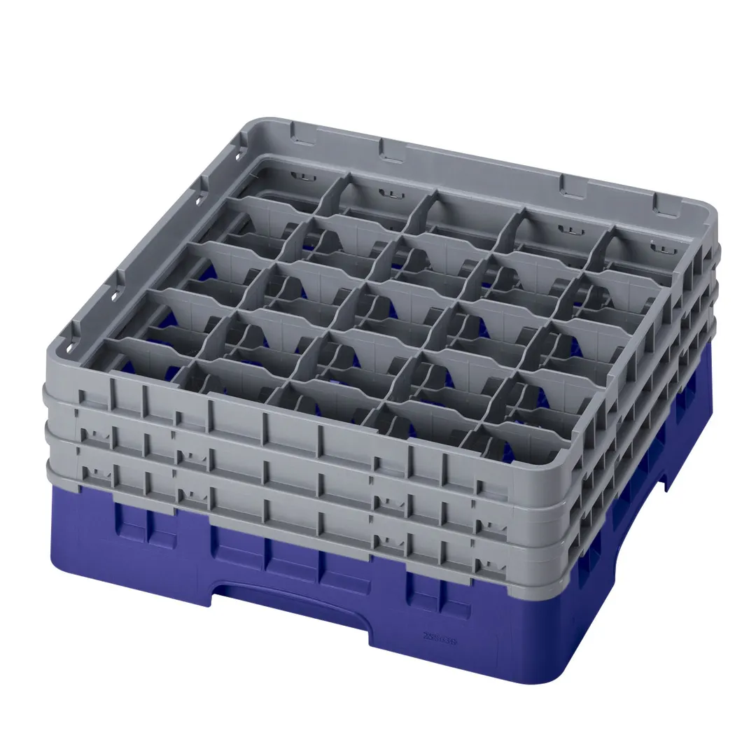 Cambro 25S638186 Camrack Glass Rack, Navy Blue, Full Size, 19-3/4 x 19-3/4, 25 Compartments