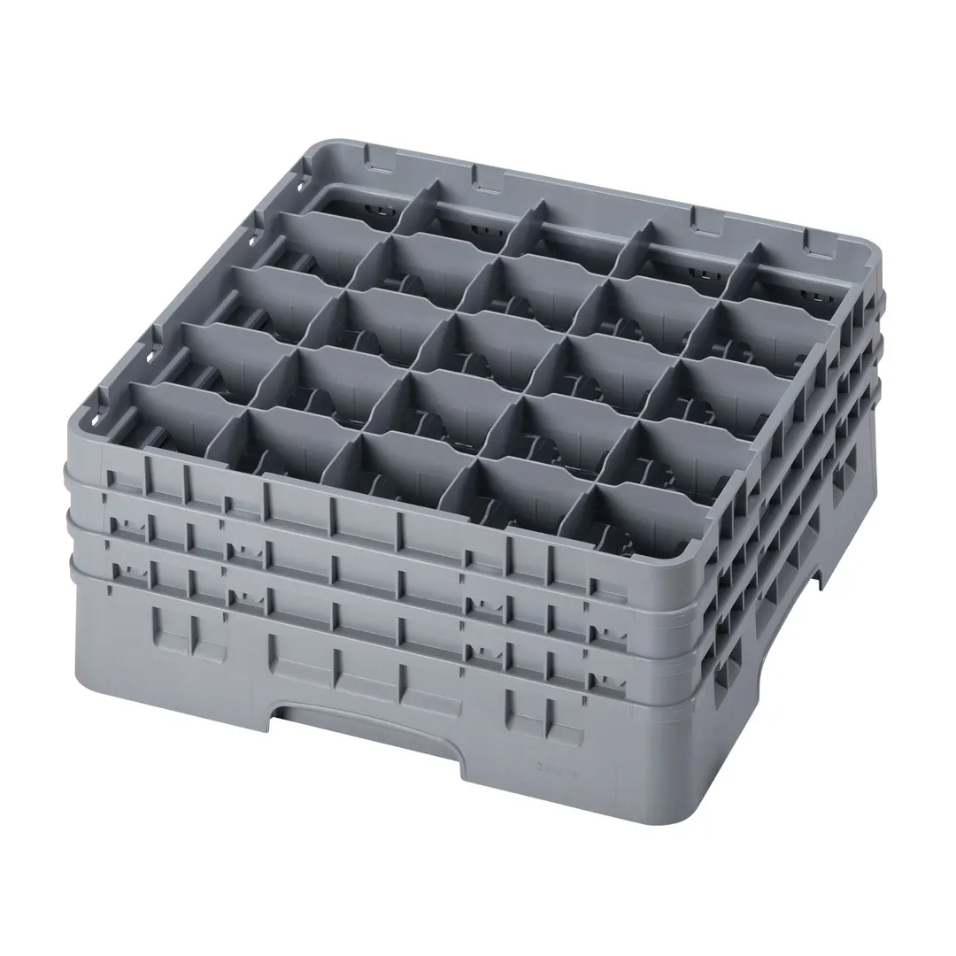Cambro 25S738151 Camrack Glass Rack, Soft Gray, Full Size, 19-3/4" x 19-3/4", 25 Compartments
