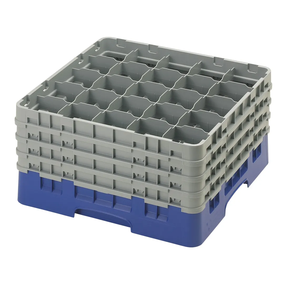 Cambro 25S900186 Camrack Glass Rack, Navy Blue, Full Size, 19-3/4 x 19-3/4, 25 Compartments