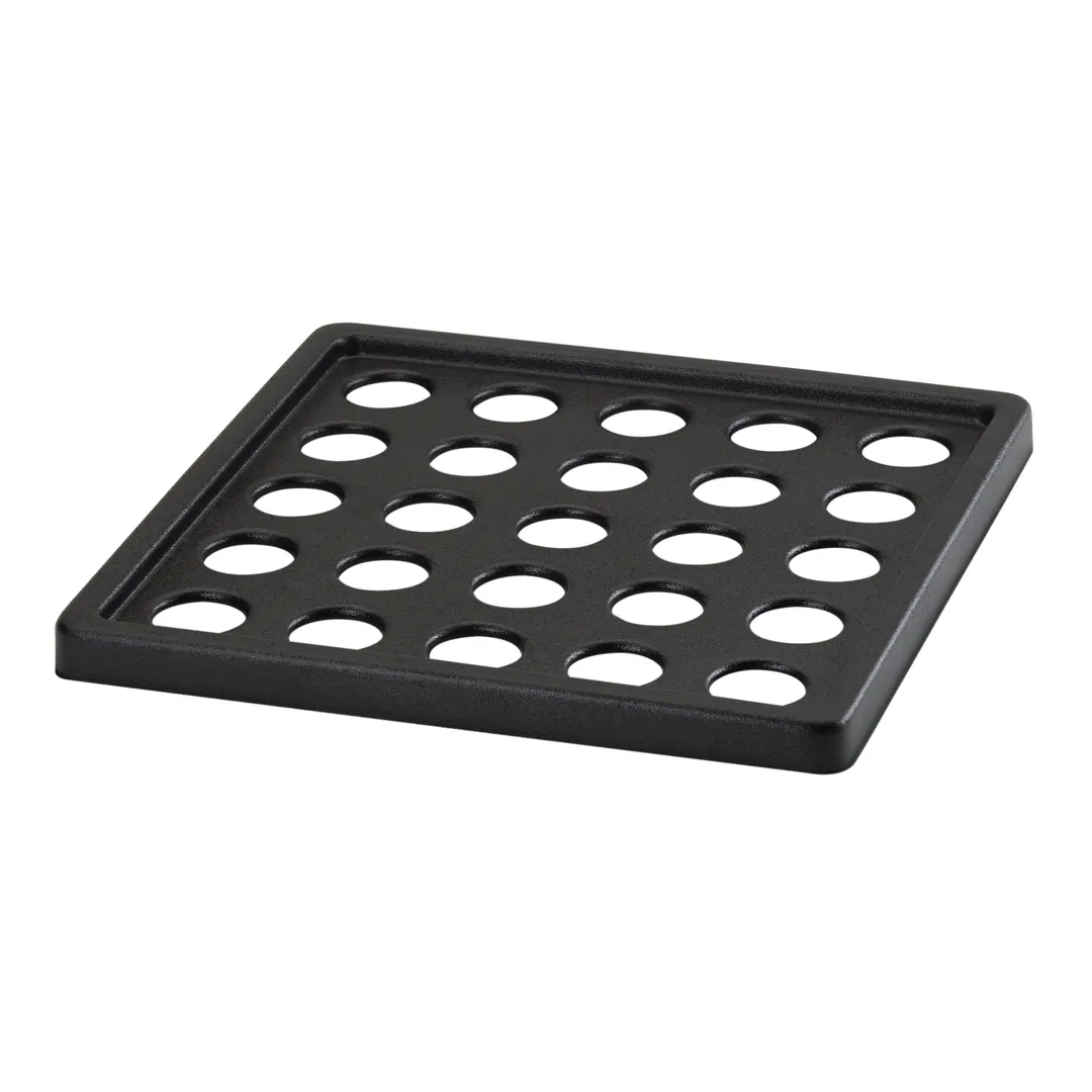 Cambro 25SWGF110 IceExpress Water Glass Filler, 20x20-1/8x1-1/4, 25 Compartments, ABS Plastic, Black