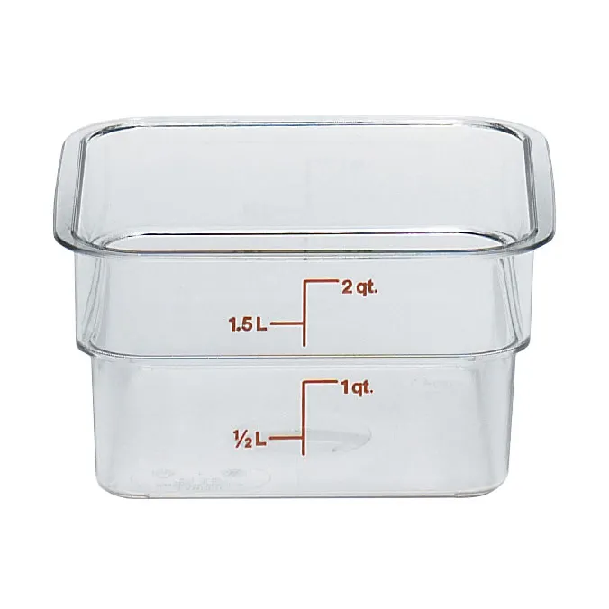Cambro 2SFSCW135 CamSquare – 2 Qt Polycarbonate, 7¼" L x 7¼" W x 3⅞" H, NSF, Container Only