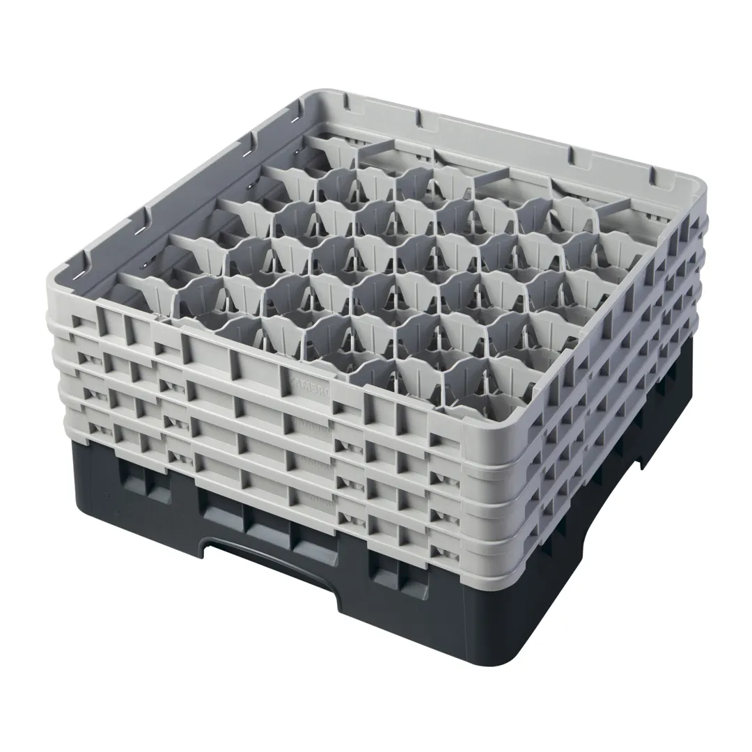Cambro 30S800110 Black Glass Rack, 30 Compartments, Full Size