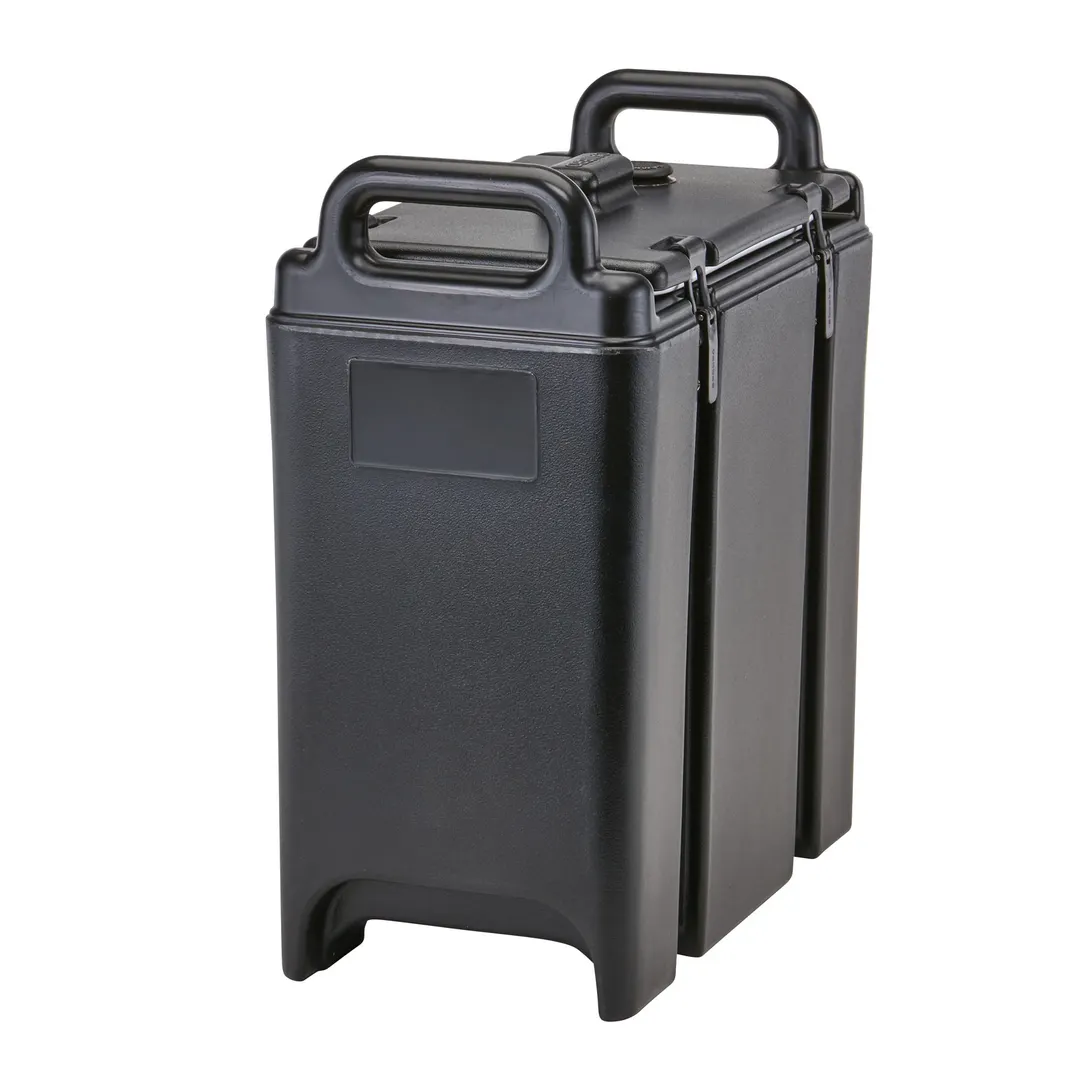 Cambro 350LCD110 Camtainer® Black Insulated Soup Carrier - 3-3/8 Gallon