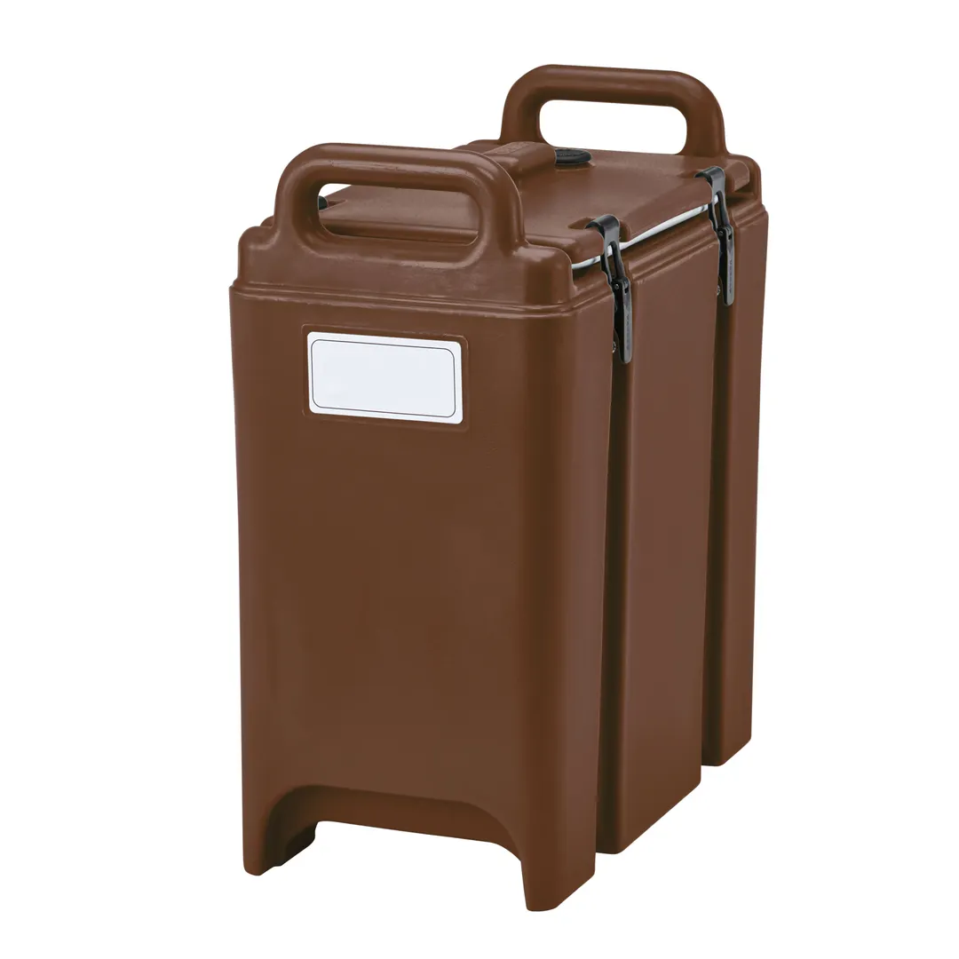 Cambro 350LCD131 Camtainer® Dark Brown Insulated Soup Carrier - 3-3/8 Gallon