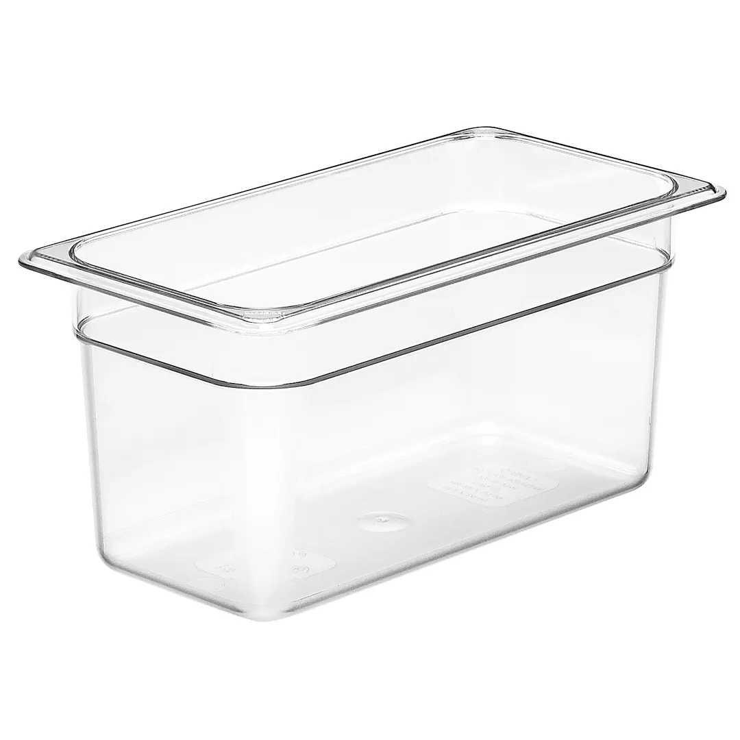 Cambro 36CW135 - 5.6 Qt Clear Polycarbonate Food Pan, 1/3 Size, 6" Deep, NSF