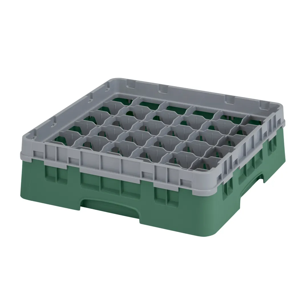 Cambro 36S318119 Camrack Glass Rack, Sherwood Green, Full Size, 19-3/4 x 19-3/4, 36 Compartments, 2-7/8 Max Dia