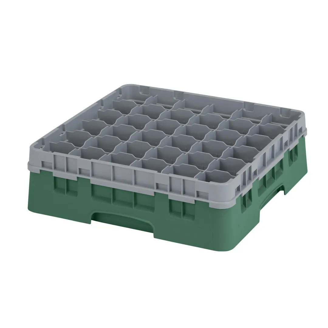 Cambro 36S418119 Camrack Glass Rack, Sherwood Green, Full Size, 19-3/4 x 19-3/4, 36 Compartments