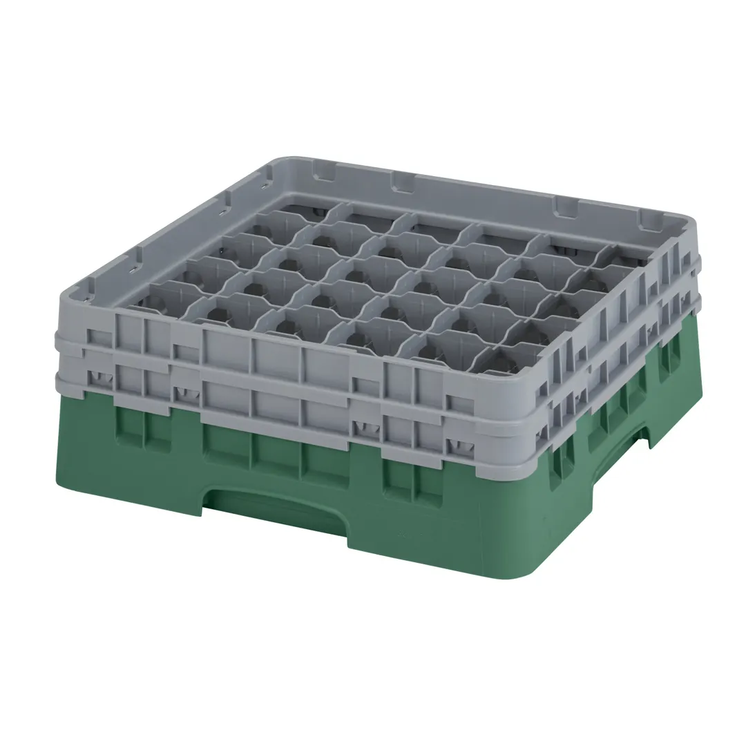 Cambro 36S434119 Camrack Glass Rack, Sherwood Green, Full Size, 19-3/4" x 19-3/4", 36 Compartments
