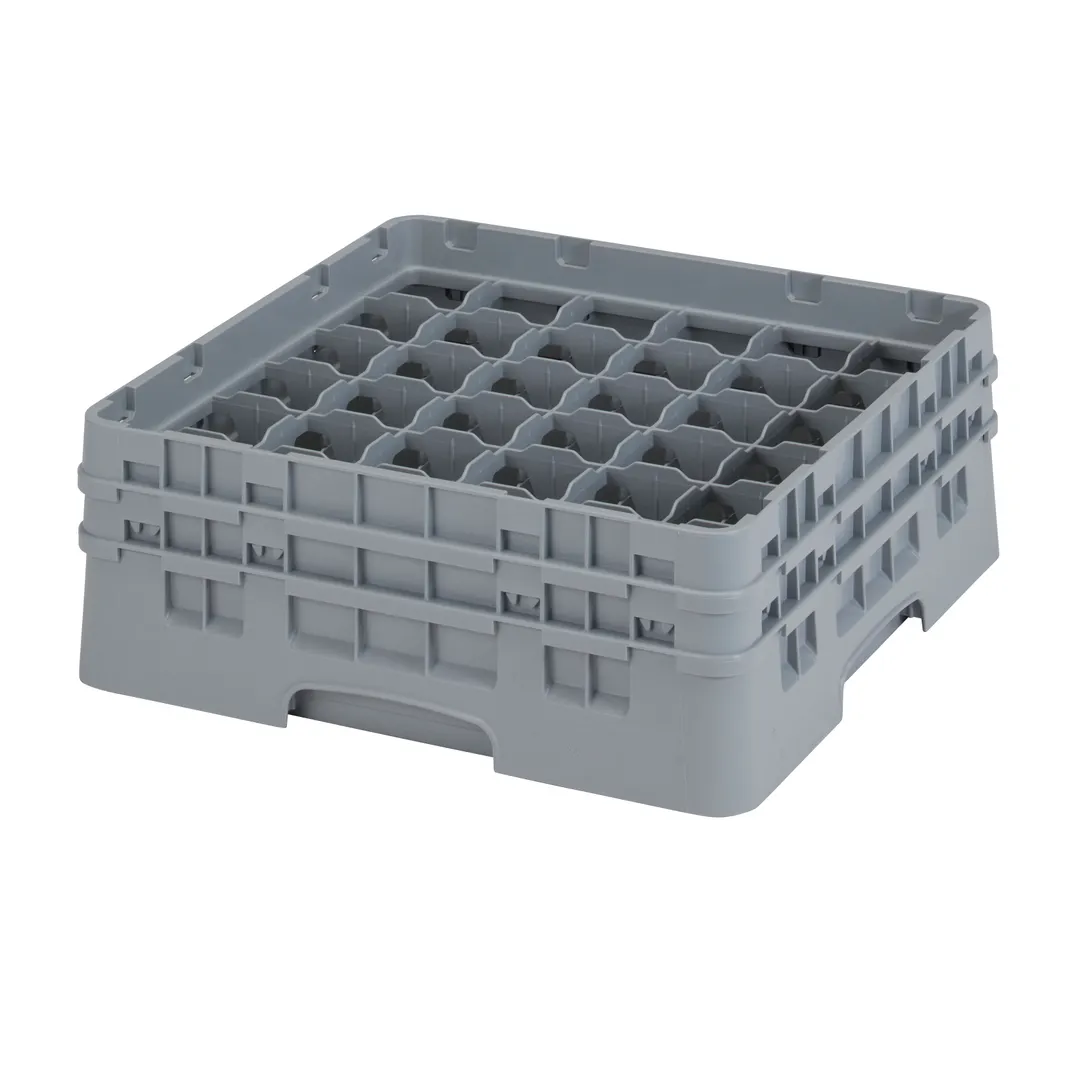 Cambro 36S434151 Camrack Glass Rack, Soft Gray, Full Size, 19-3/4 x 19-3/4, 36 Compartments
