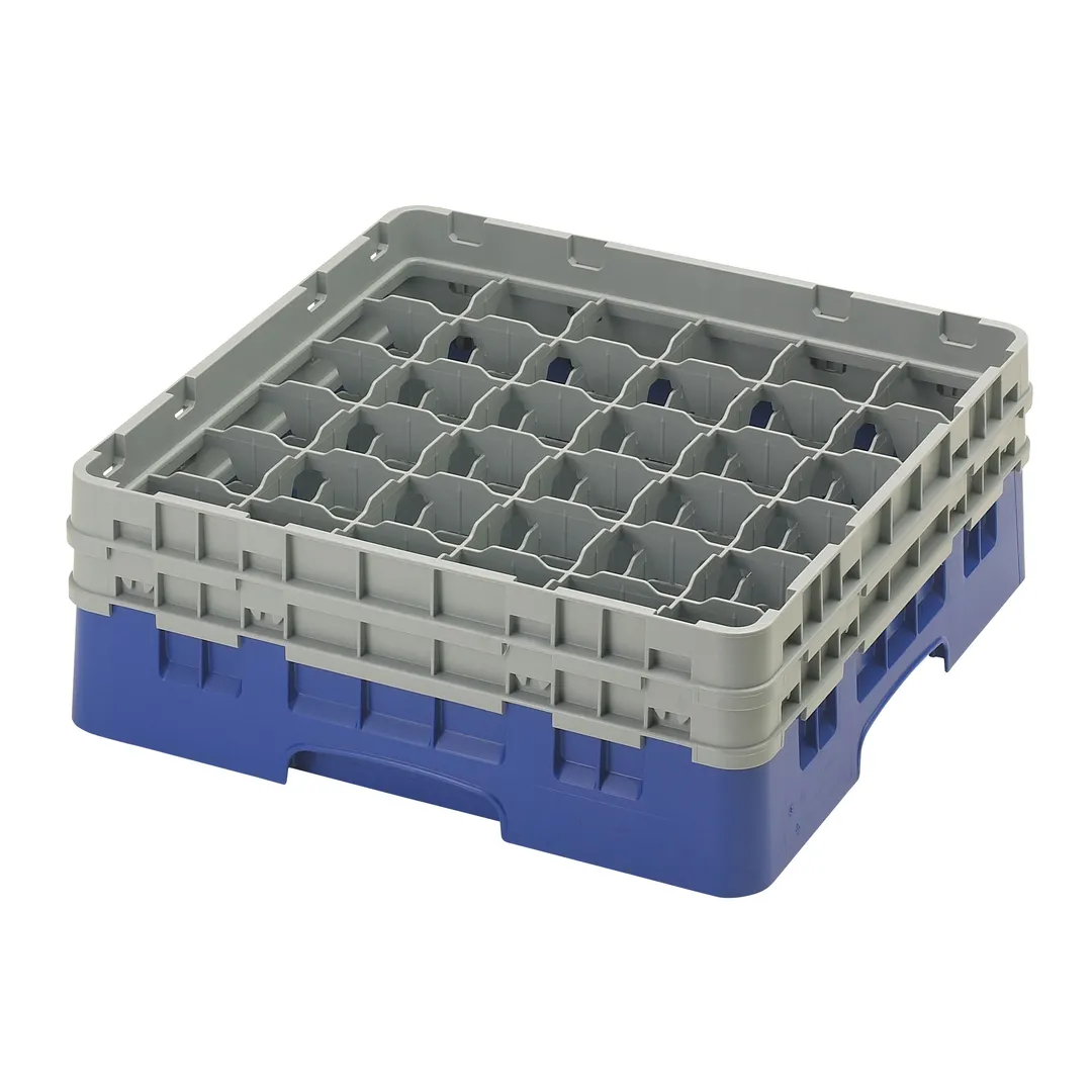 Cambro 36S434168 Camrack Glass Rack, Full Size, 19-3/4 x 19-3/4, 36 Compartments, Blue, HACCP Compliant