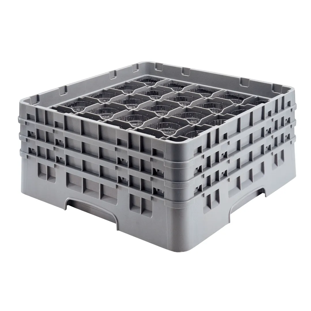 Cambro 36S534151 Camrack Glass Rack, Soft Gray, Full Size, 19-3/4 x 19-3/4, 36 Compartments