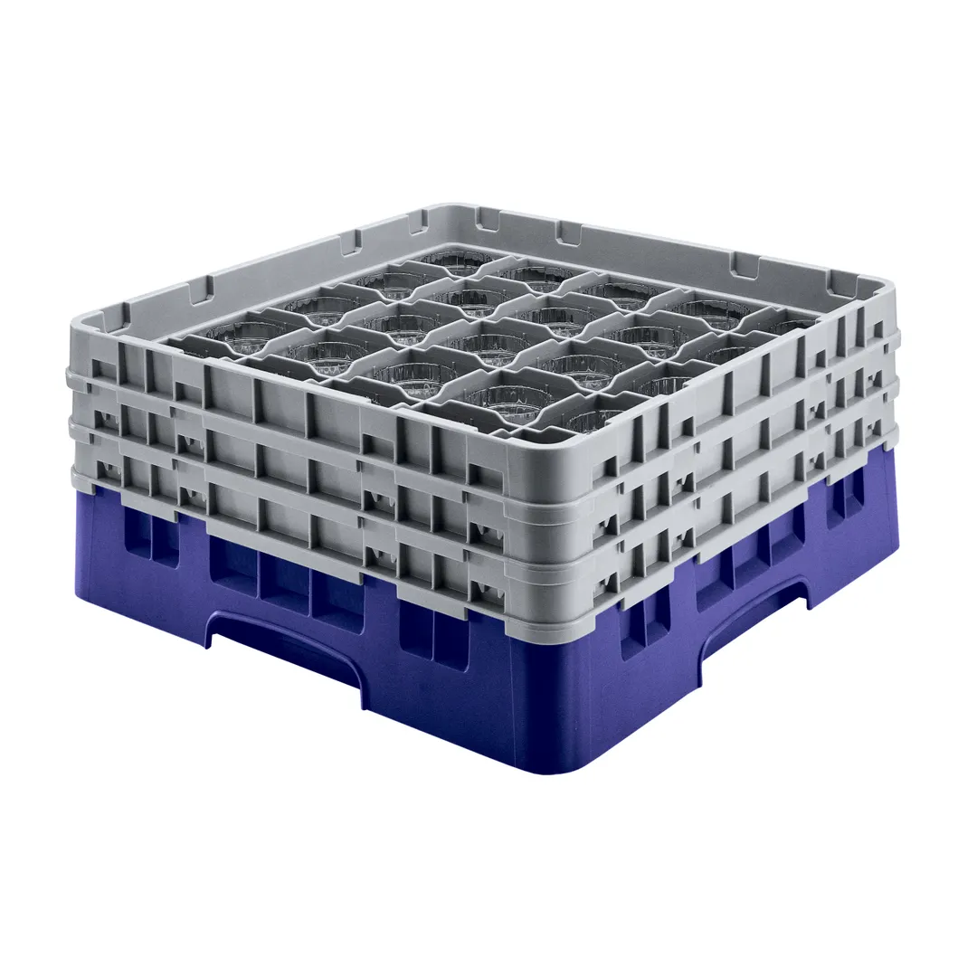 Cambro 36S534186 Camrack Glass Rack, Navy Blue, Full Size, 19-3/4 x 19-3/4, 36 Compartments