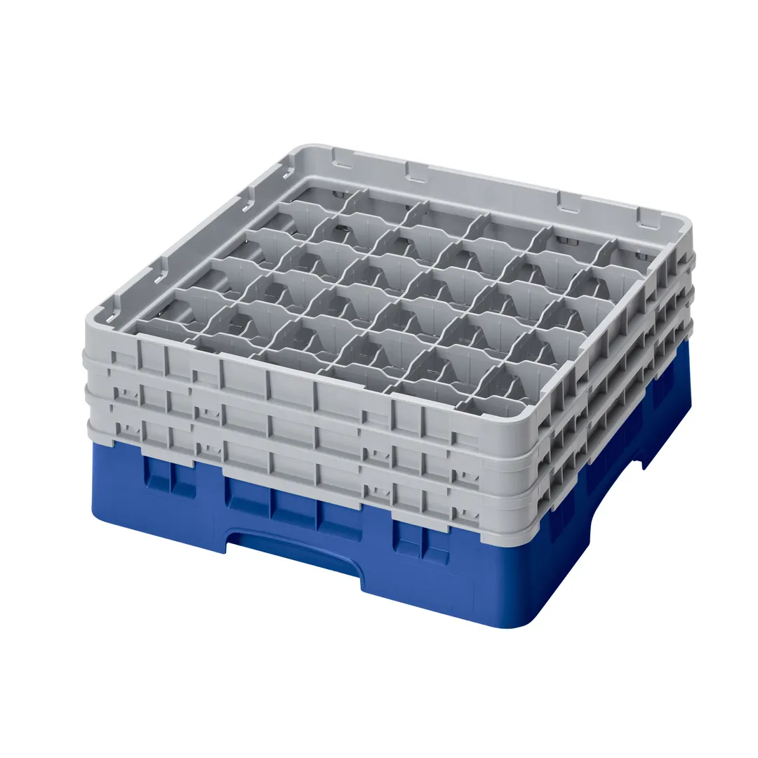 Cambro 36S638168 Camrack Glass Rack, Full Size, 19-3/4x19-3/4, 36 Compartments, Blue, HACCP