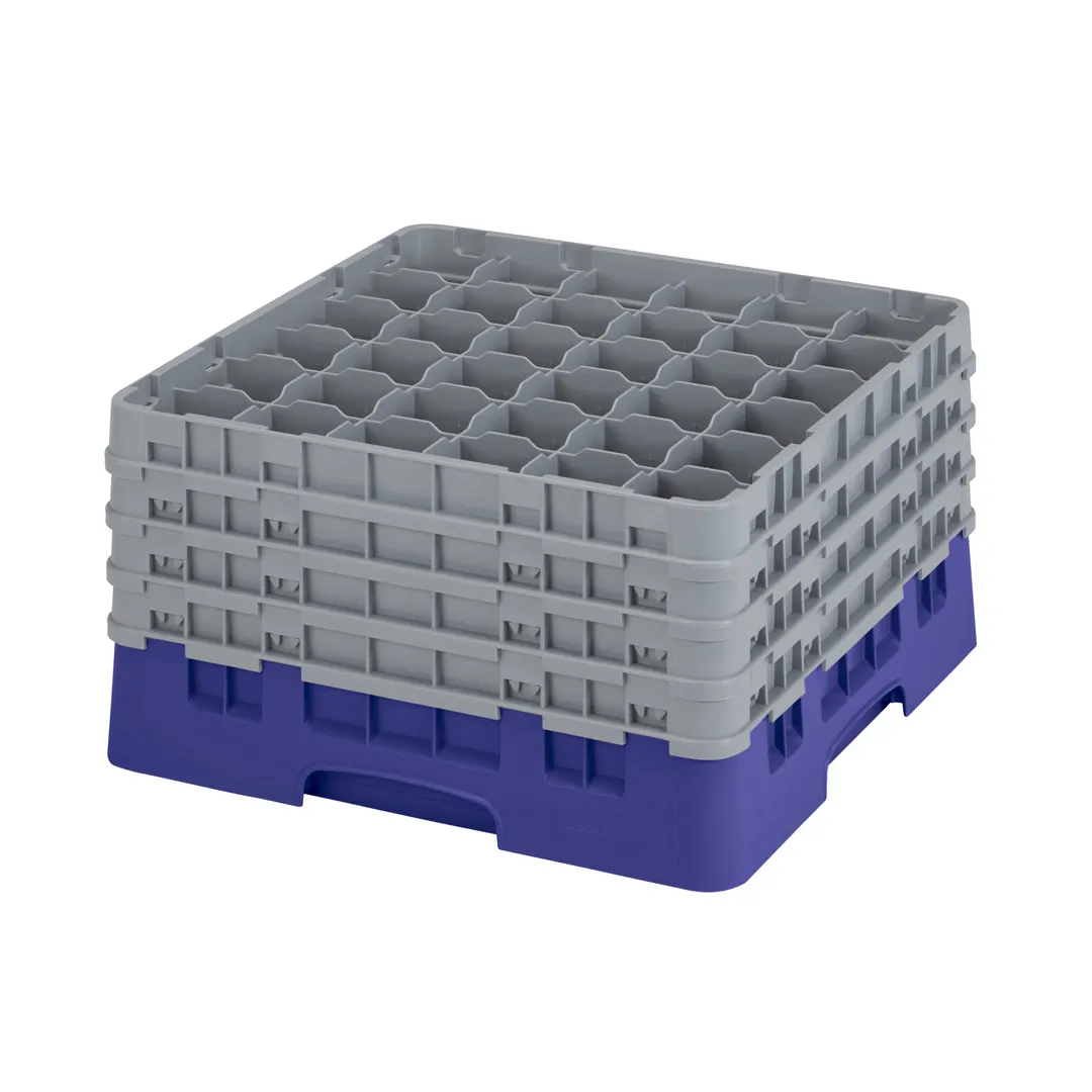 Cambro 36S900186 Camrack Glass Rack, Navy Blue, Full Size, 19-3/4 x 19-3/4, 36 Compartments