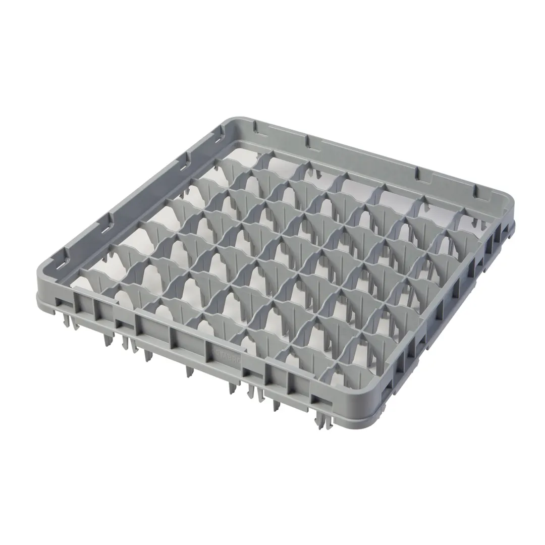 Cambro 49E1151 Full Size Dish Rack Extender, 49 Compartments, Soft Gray, 19-5/8" x 19-5/8" x 2"