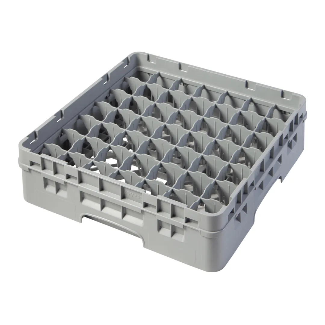 Cambro 49S318151 Camrack Glass Rack, Soft Gray, Full Size, 19-3/4 x 19-3/4, 49 Compartments