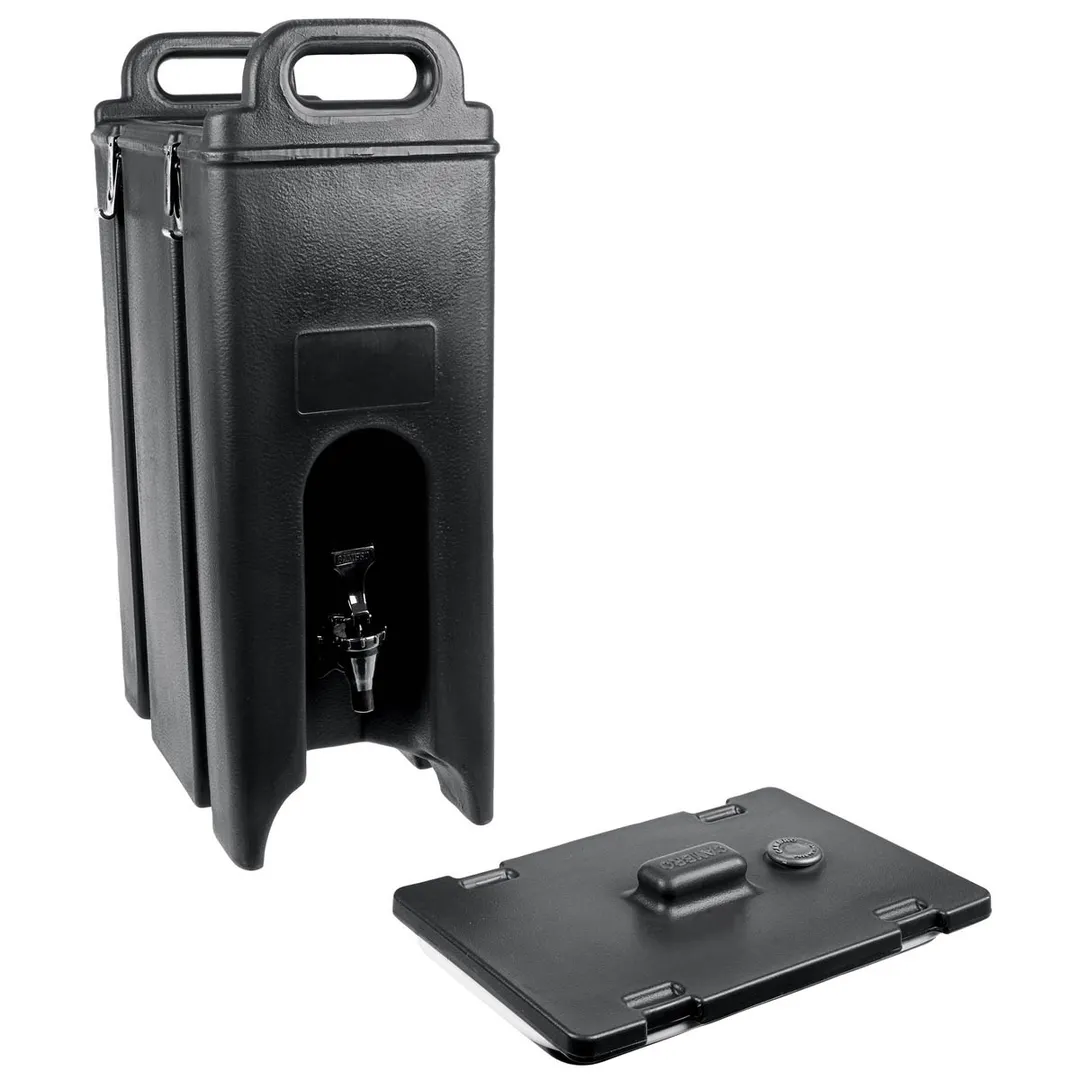 Cambro 500LCD110 Camtainer Beverage Carrier – 4‑3/4‑Gallon Insulated Black, 9"W x 16"D x 24"H, NSF