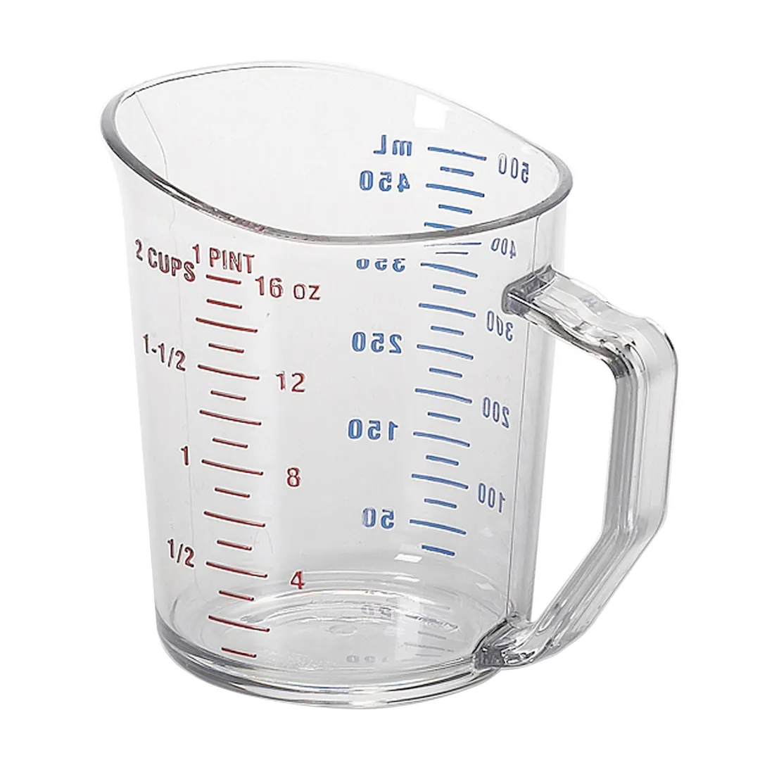 Cambro 50MCCW135 Measuring Cup - 1 Pint (16 oz) Polycarbonate Clear, Dishwasher Safe, NSF