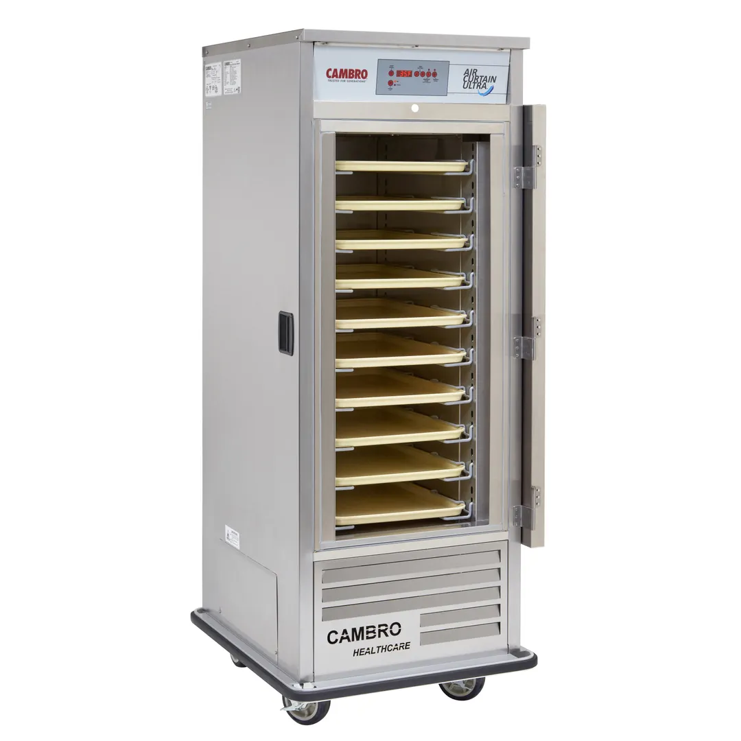 Cambro ACU1826L000 32" Left Hinged Door Air Curtain Refrigerator, Bottom Mounted, (10) Full or (20) Half Size Pans Tray