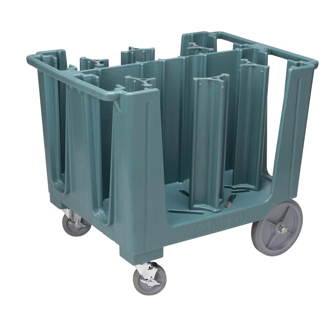Cambro ADCS401 Slate Blue Polyethylene Adjustable Dish Dolly, 28-5/8"W x 37-7/8"L, 201-400 Plate Capacity