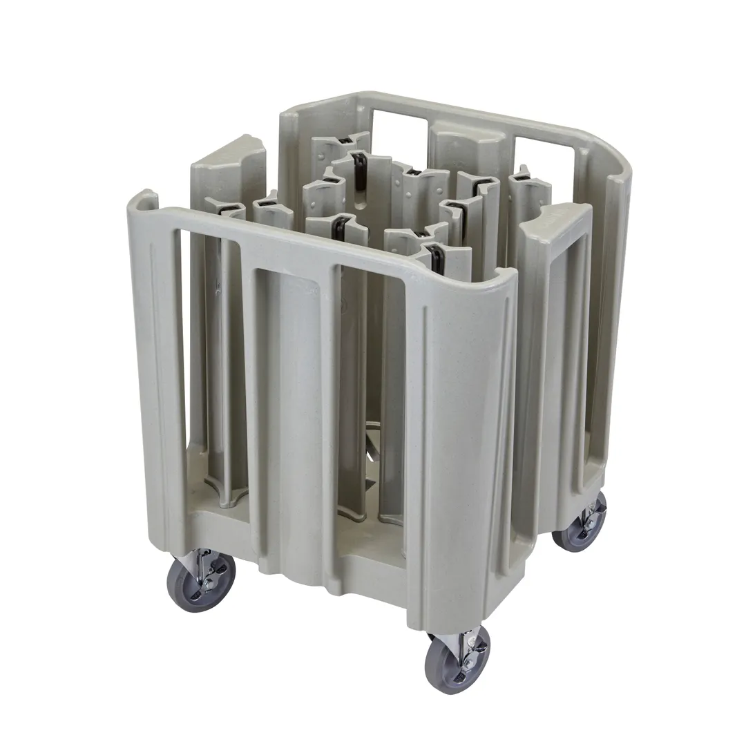 Cambro ADCSC12PKG480 S-Series Dish Caddy, 27x27x31.75, 500 lb, Polyethylene, Speckled Gray, 12 Towers