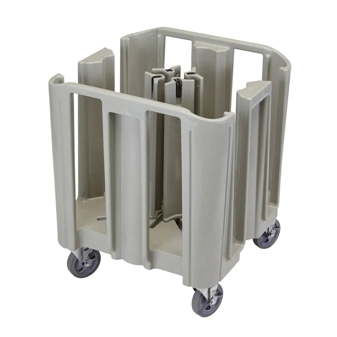 Cambro ADCSC480 S-Series 27x27 Compact Dish Caddy, 500 lb, Polyethylene, Speckled Gray, 4 Towers