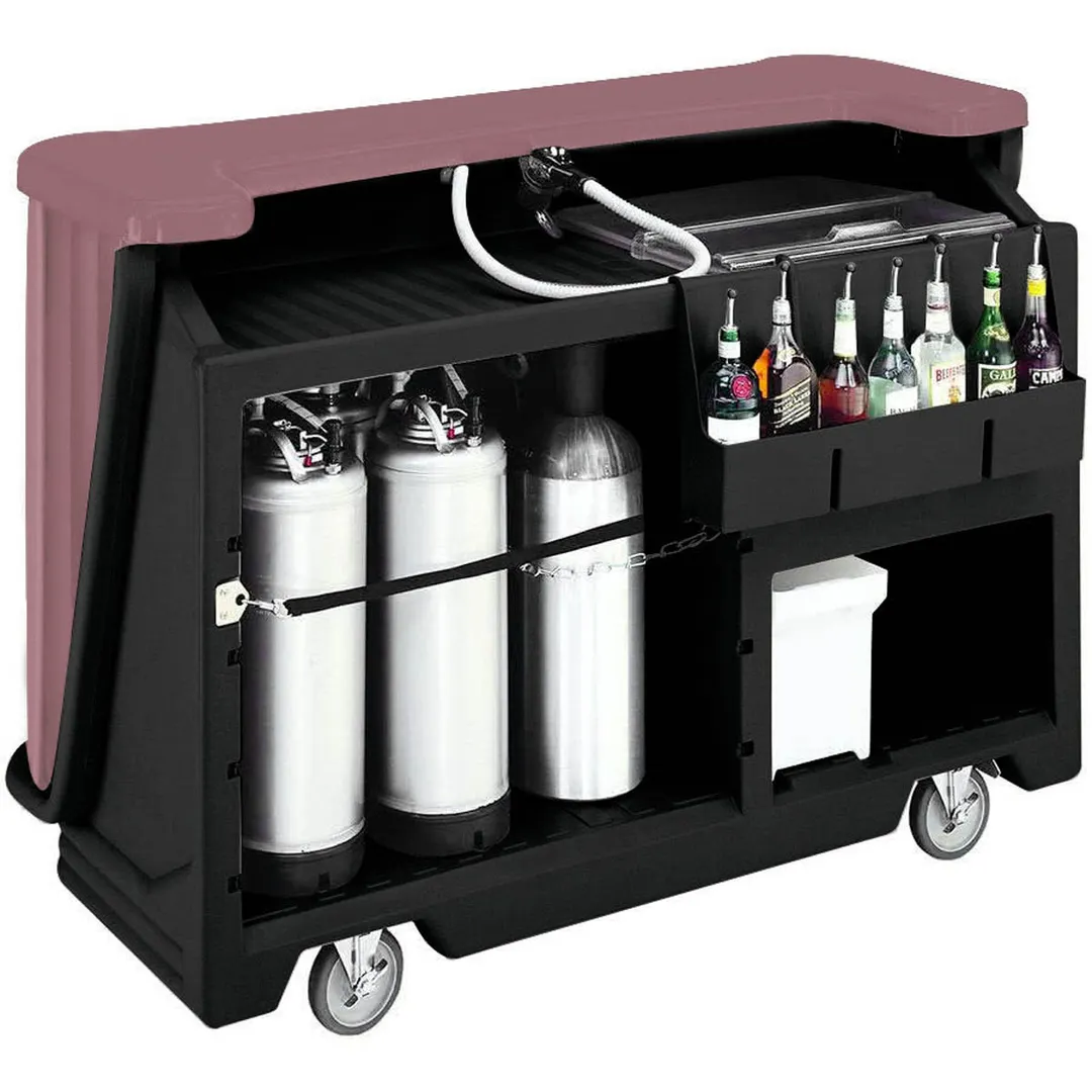 Cambro BAR650DX189 Cambar 67" Portable Bar with 80 lb. Ice, 7-Bottle Speed Rail