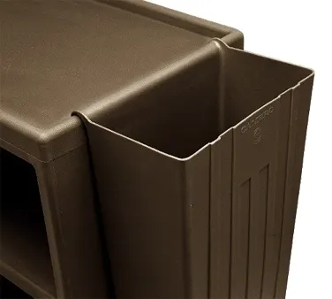 Cambro QCTB110 11 Gallon Dark Brown Trash Container for Service Cart, NSF Certified