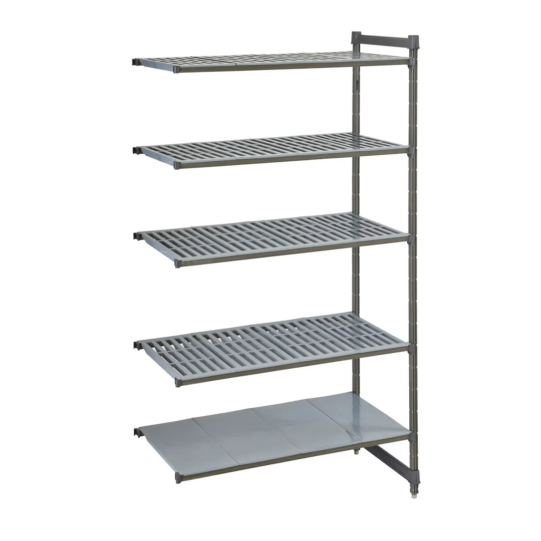 Cambro CBA213684VS5580 Camshelving® Basics Plus Add On Unit w/ 4 Vented and 1 Solid Shelf - 21" x 36" x 84"