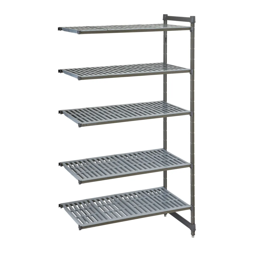 Cambro CBA214864V5580 Camshelving® Basics Plus Vented 5-Shelf Add-On Unit - 21" x 48" x 64"